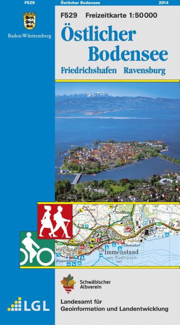 Topographische Freizeitkarten Baden-Württemberg 529: Östlicher Bodensee